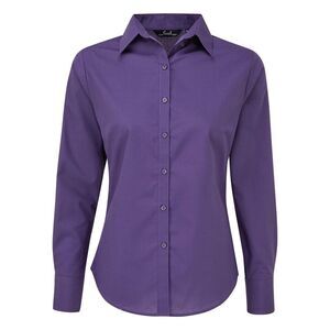Premier Womens/Ladies Long-Sleeved Shirt / Purple